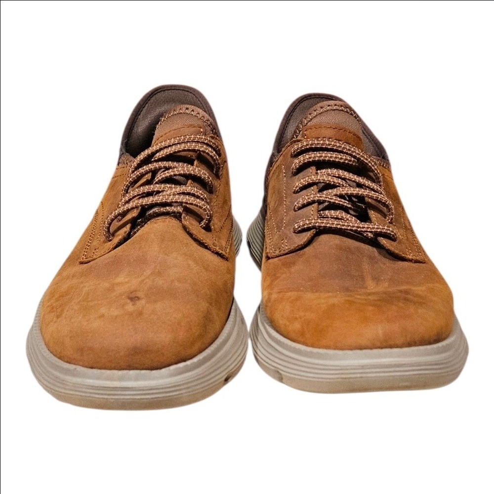 Skechers Slip-ins Garza Gervin Brown Leather Hands Free Sneakers Mens 8 205046 - Picture 3 of 8